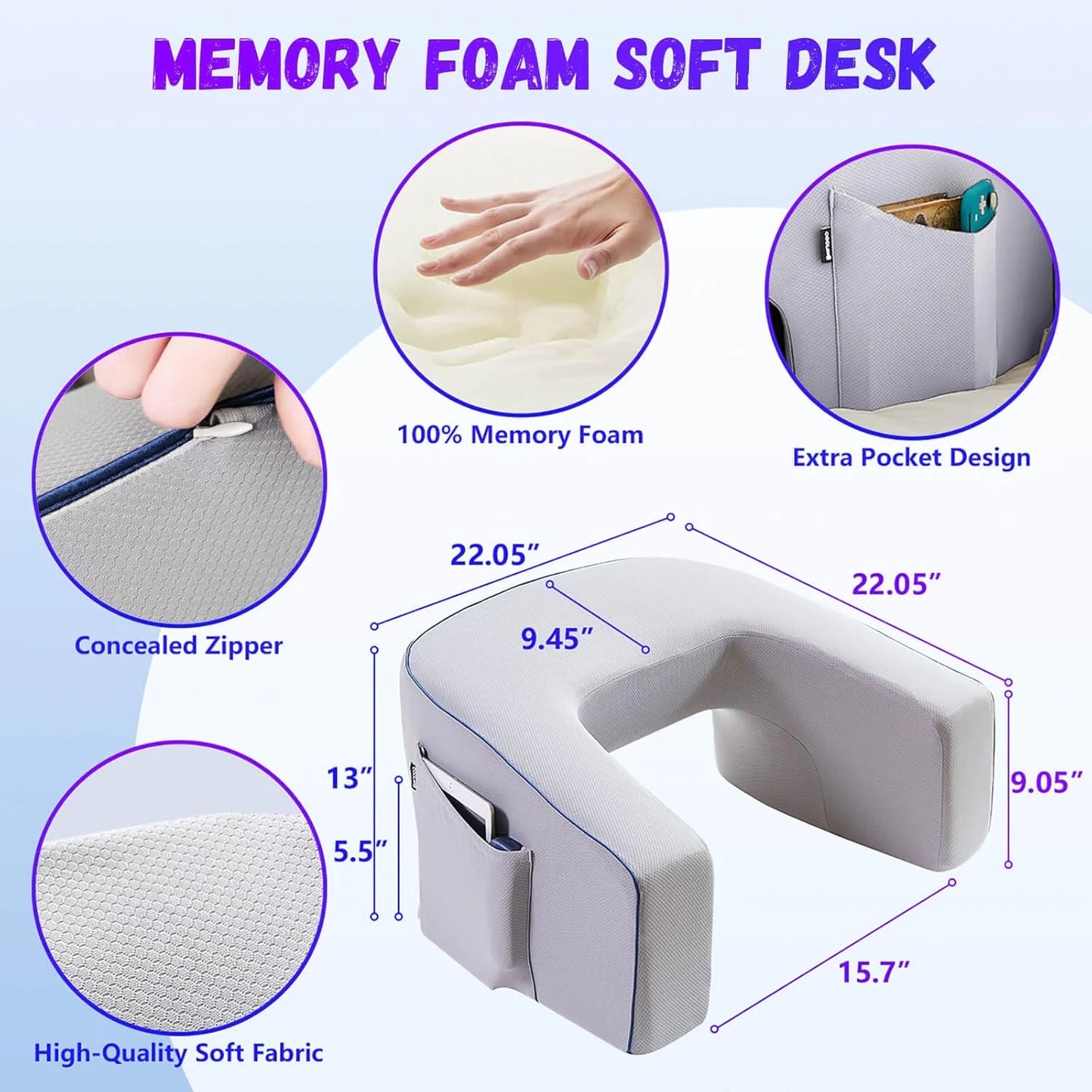 Memory Foam Pillow for Desk